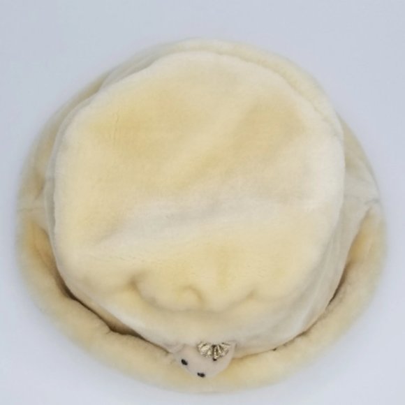 Vintage Teddy Bear Fuzzy Winter Hat/Bucket Hat Kids Youth Size Small 90s - Picture 6 of 8